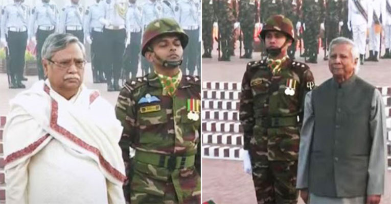 জাতীয় স্মৃতিসৌধে রাষ্ট্রপতি- প্রধান উপদেষ্টার শ্রদ্ধা