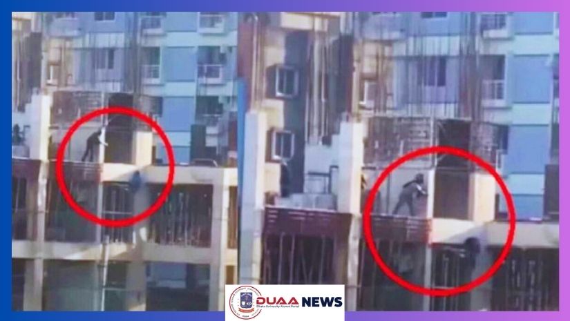 ছাদের কার্নিসে ঝুলে থাকা ছাত্রকে গুলি করা সেই পুলিশ গ্রেপ্তার