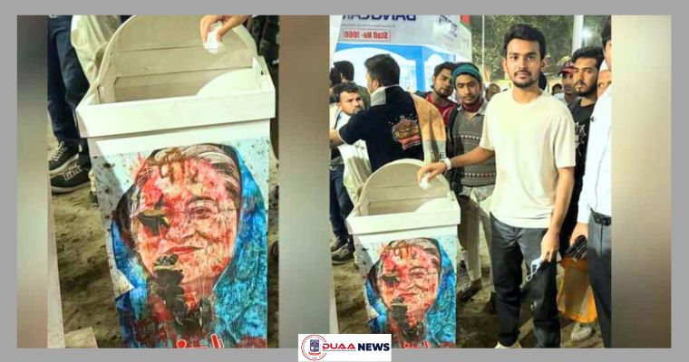বইমেলায় শেখ হাসিনার ছবি সংবলিত ডাস্টবিনে ময়লা ফেললেন উপদেষ্টা আসিফ মাহমুদ
