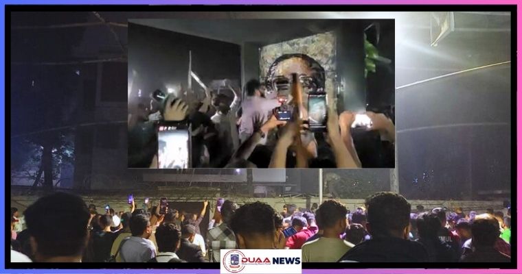 ধানমন্ডি ৩২ নম্বরে ছাত্র-জনতার ঢল; স্লোগানে স্লোগানে উত্তাল