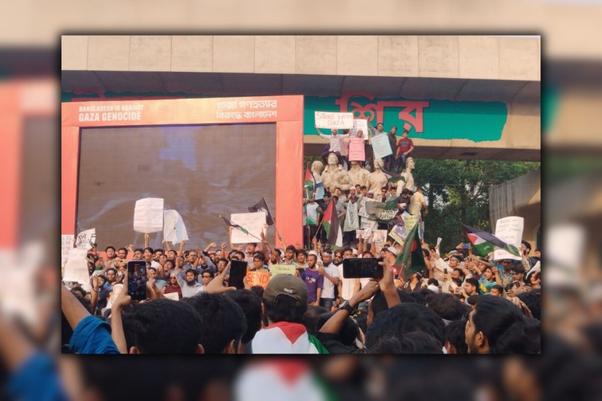 ফ্রি ফ্রি প্যালেস্টাইন স্লোগানে দিনভর উত্তাল ঢাকা বিশ্ববিদ্যালয়