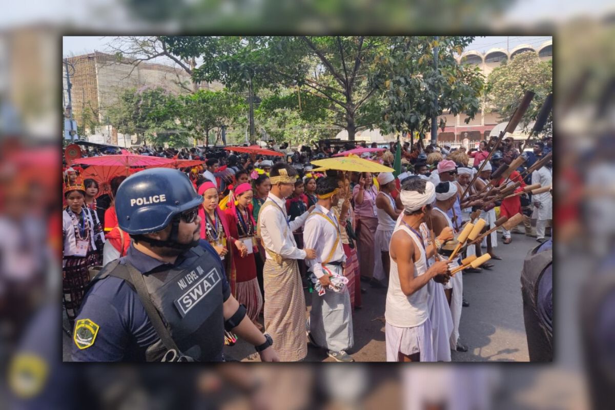 ২৮ জাতিগোষ্ঠীর অংশগ্রহণে ভিন্ন আমেজ পায় এবারের শোভাযাত্রা