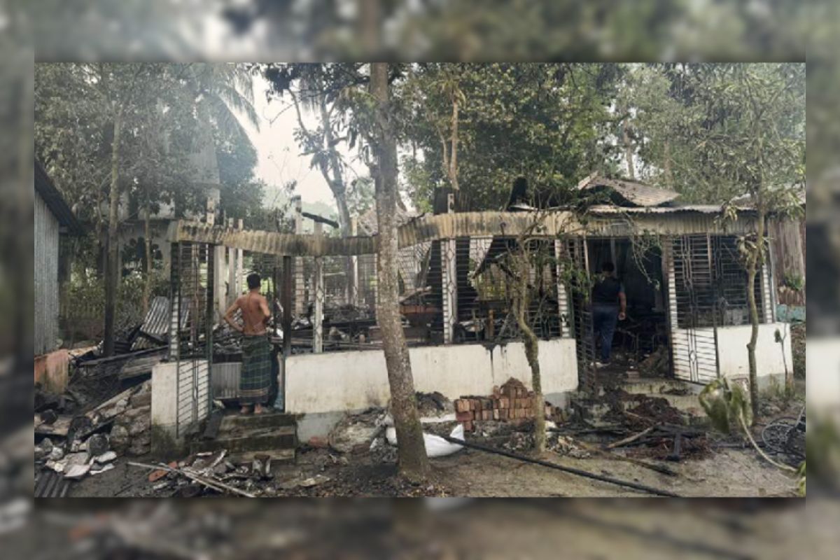 চিত্রশিল্পী মানবেন্দ্র'র বাড়িতে আ'গুন, নিন্দা ঢাবি সাদা দলের