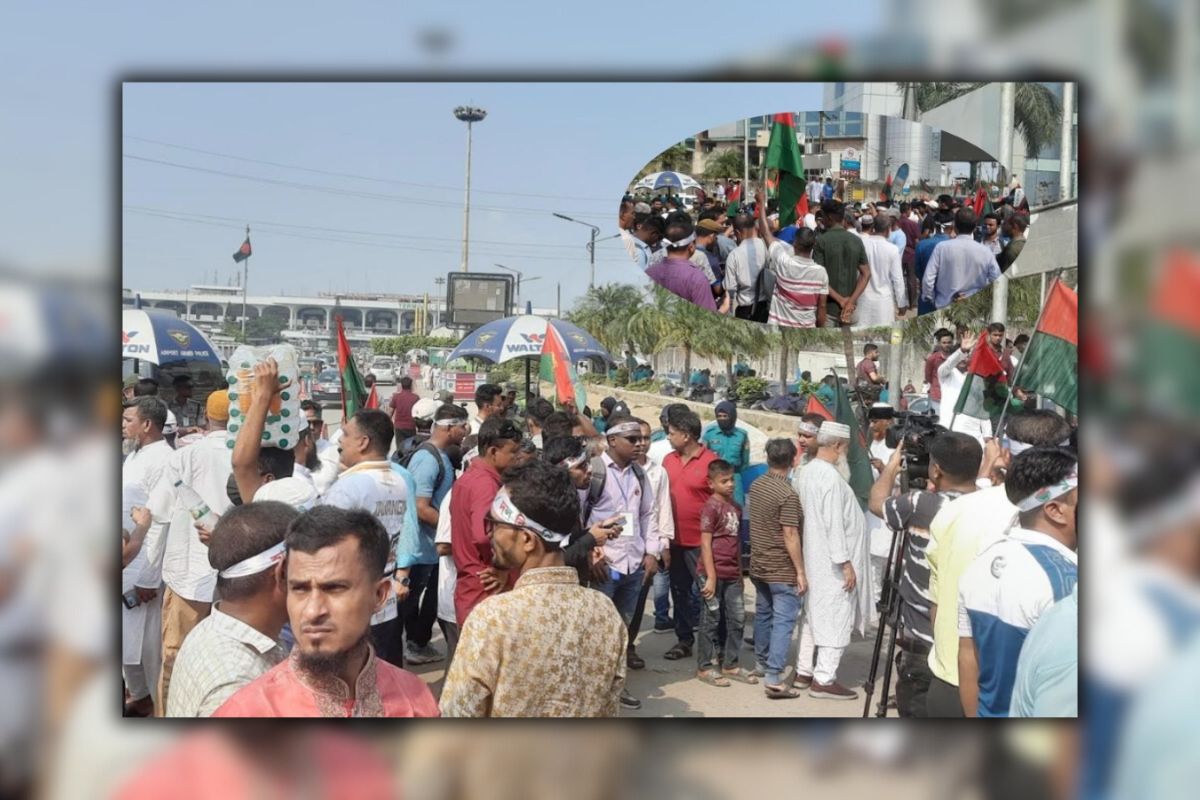 খালেদা জিয়ার আগমন ঘিরে বিমানবন্দরে নেতাকর্মীদের ঢল