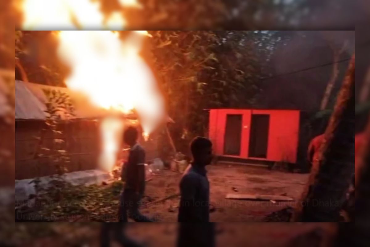 সাম্য হ-ত্যার অভিযোগে গ্রে’প্তার একজনের বাড়িতে আ’গুন
