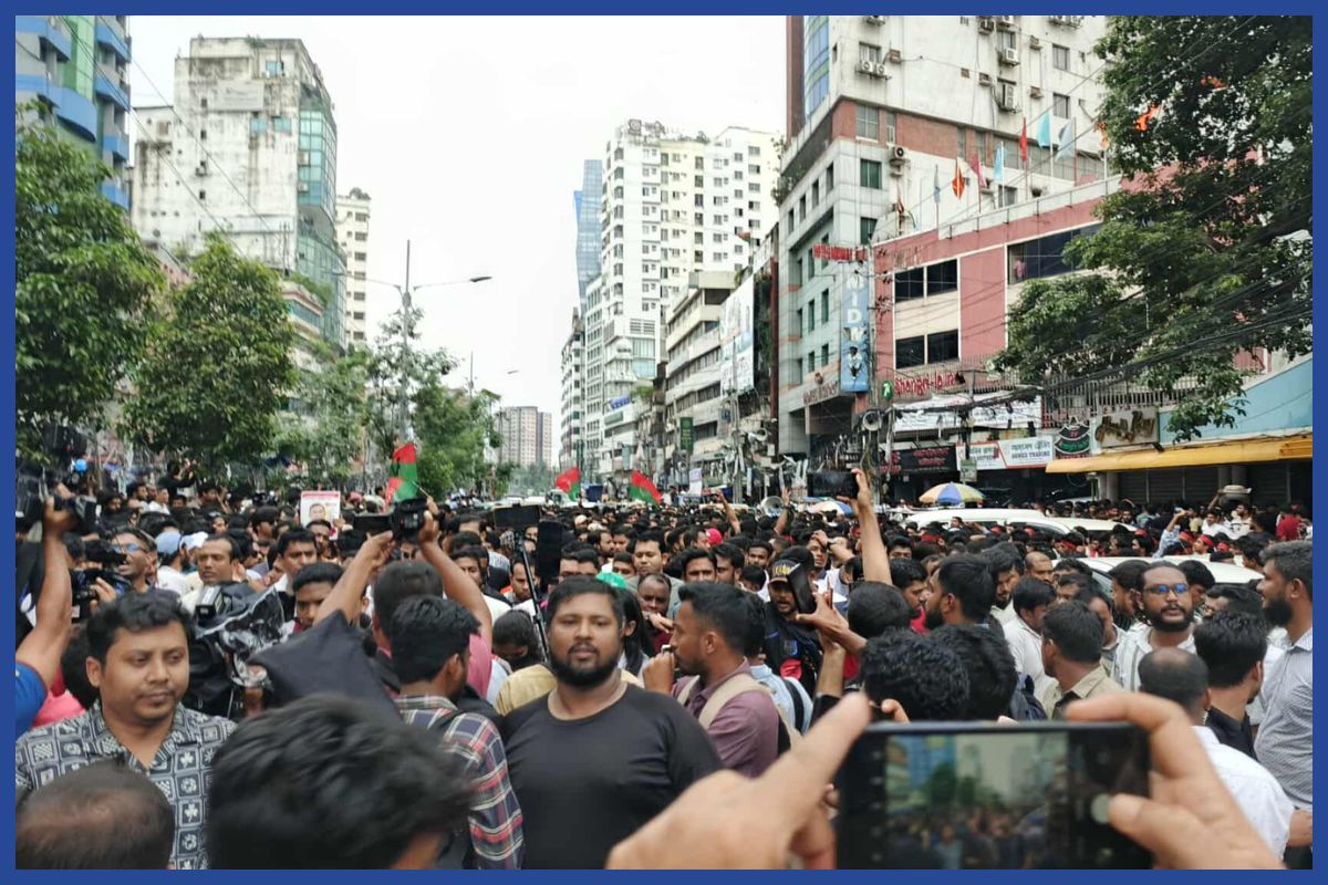 নয়াপল্টনে ছাত্রদলের বিক্ষোভ