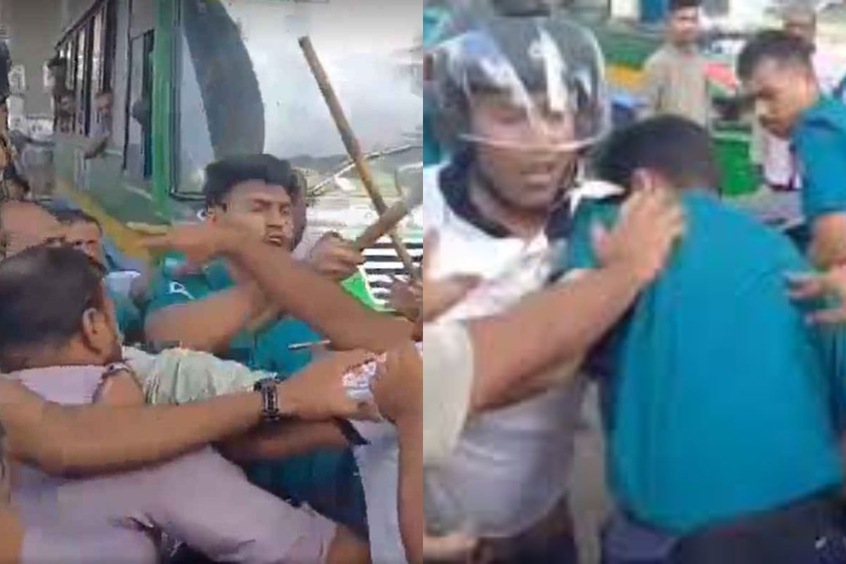 সাংবাদিকদের উপর পুলিশের হা’মলা