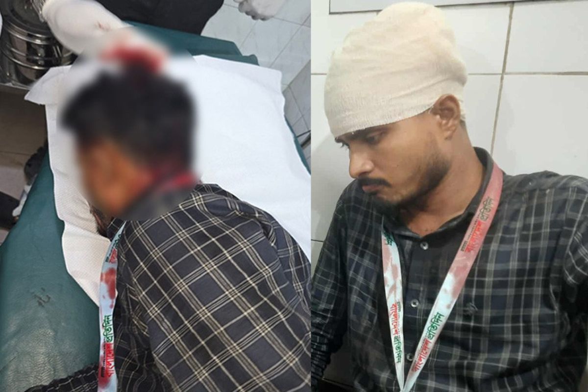 লাইভ সম্প্রচারের সময় সাংবাদিকের ওপর হামলা