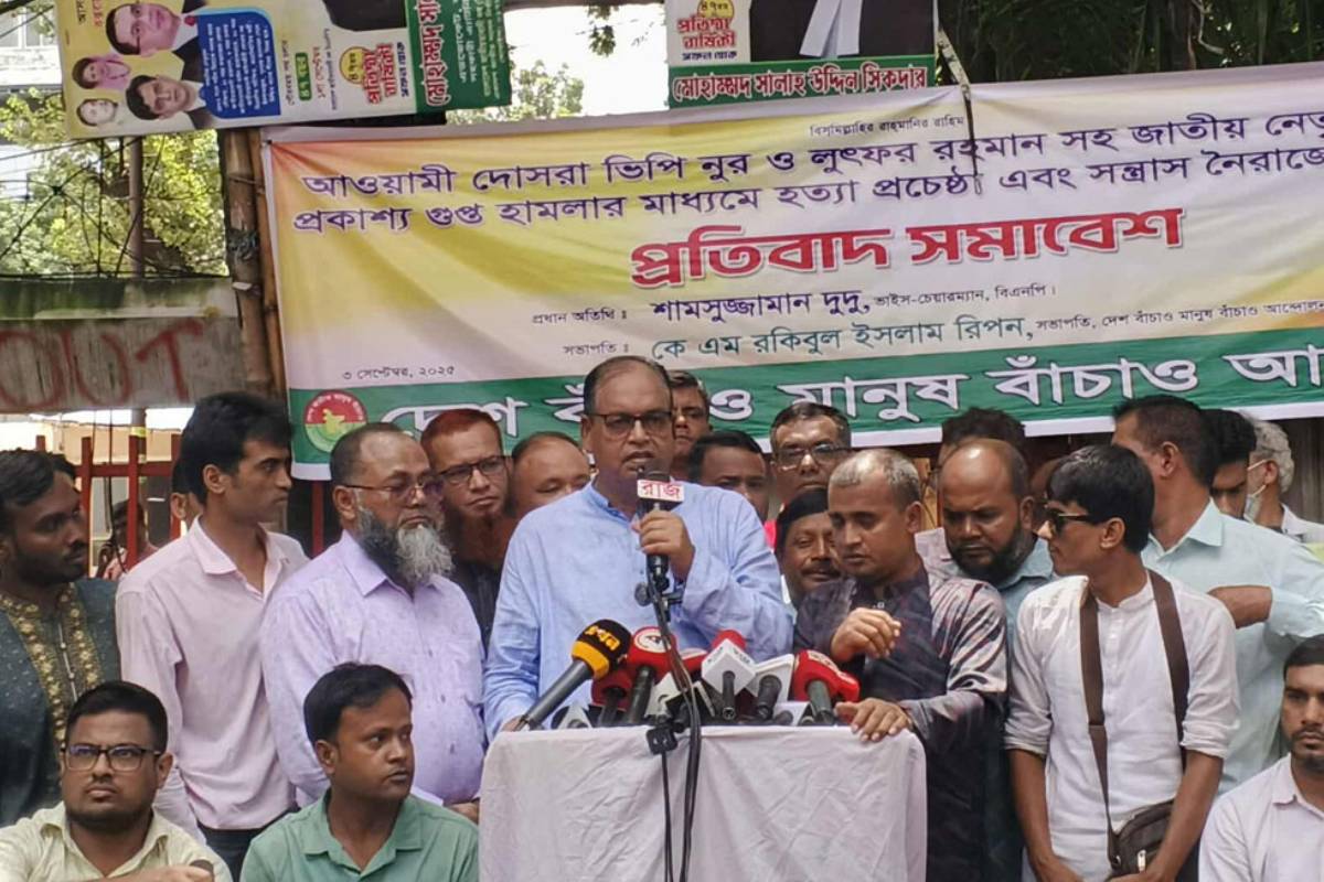 নুর-লুৎফর হামলায় ক্ষোভ: শেখ হাসিনা ও দোসররা এখনো মাঠে —শামসুজ্জামান দুদু