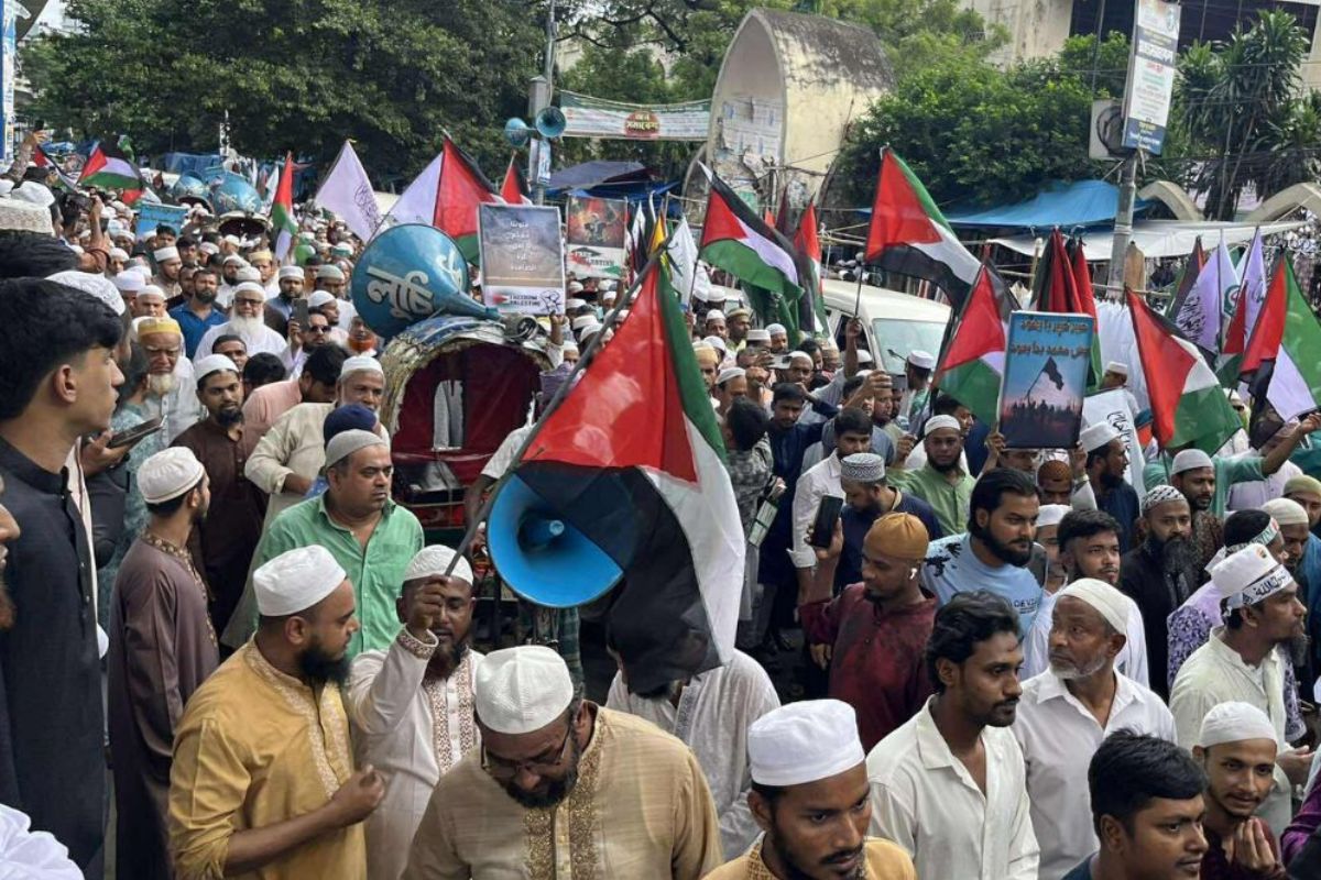 ফ্লোটিলা আটকের প্রতিবাদে জামায়াতের বিক্ষোভ