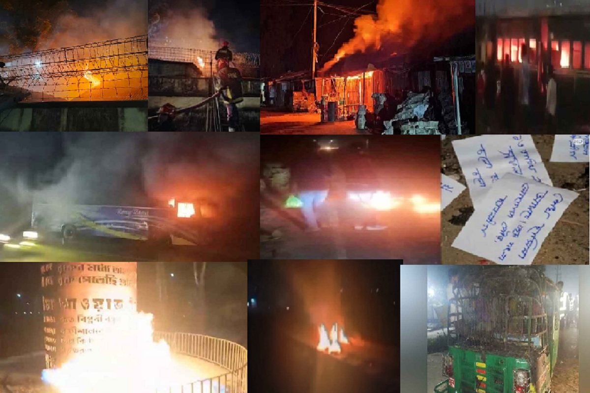 দেশের বিভিন্ন স্থানে একের পর এক অগ্নিসংযোগ, জনজীবন বিপর্যস্ত