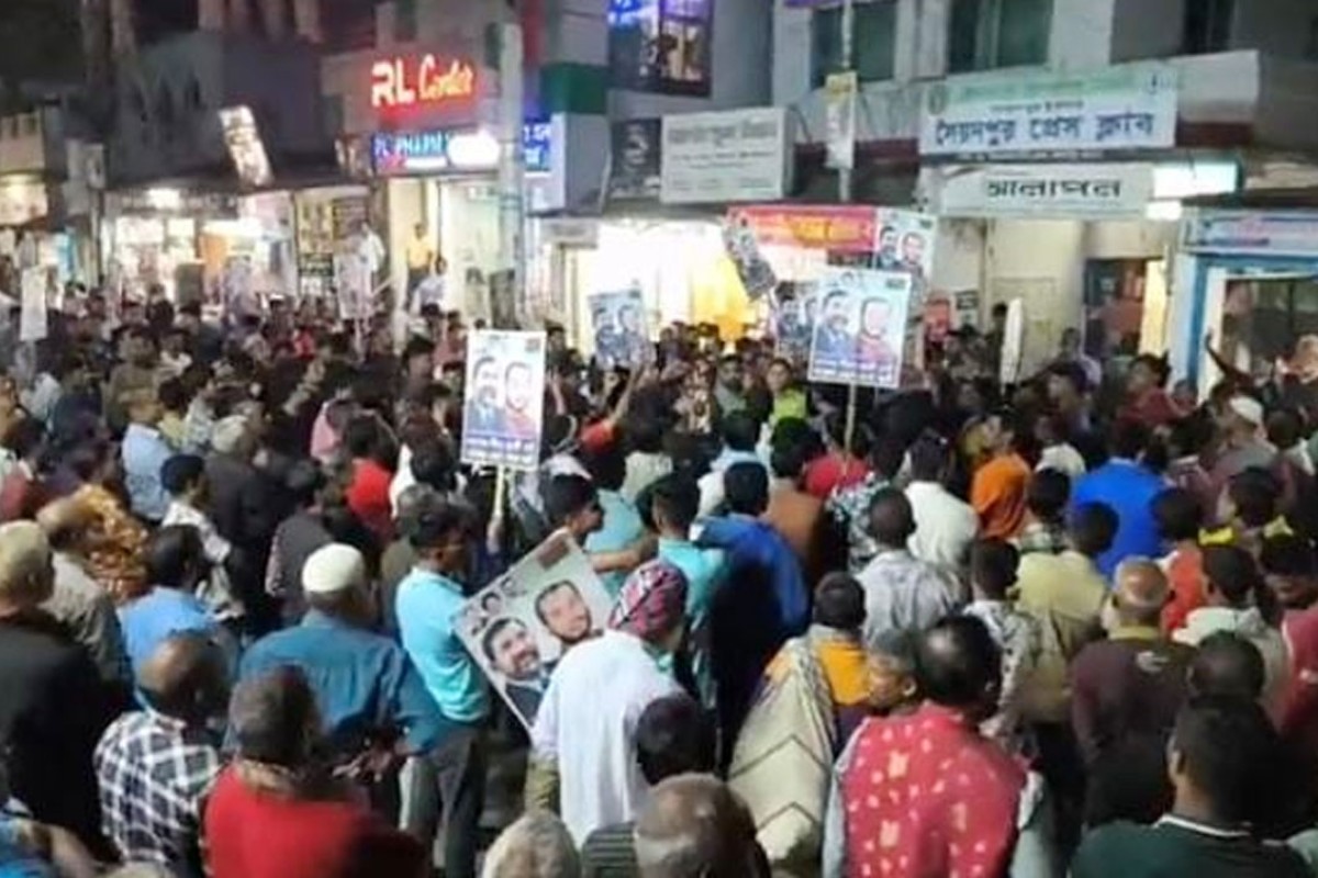 বিএনপির প্রার্থী পরিবর্তনের দাবিতে নীলফামারীতে বিক্ষোভ