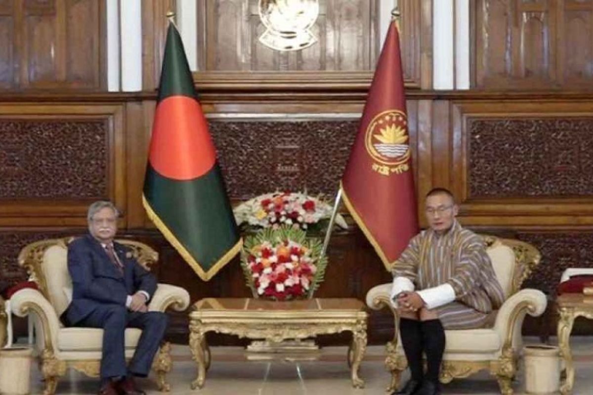 বঙ্গভবনে রাষ্ট্রপতি-ভুটান প্রধানমন্ত্রীর সৌজন্য সাক্ষাৎ