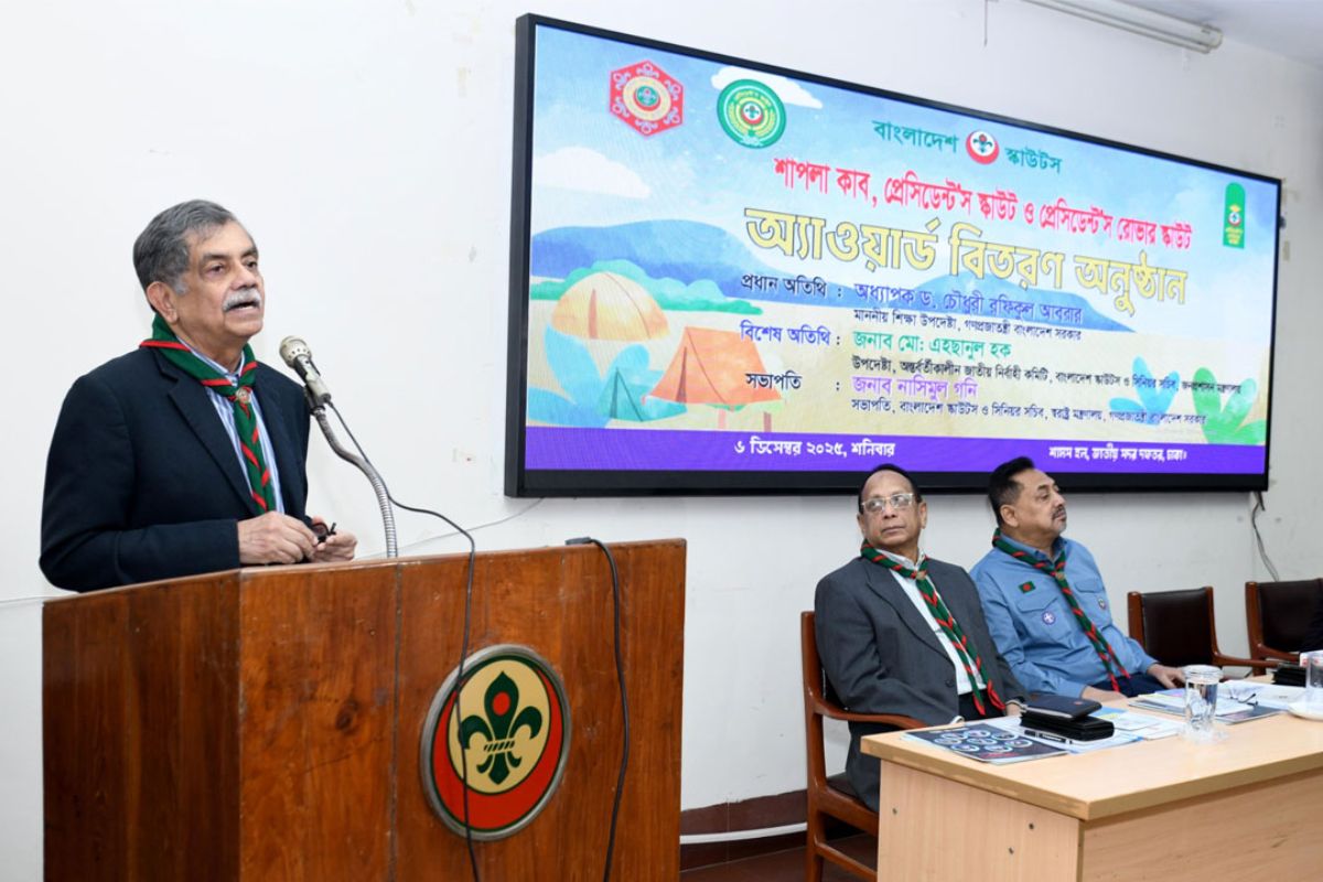 জুলাই শহীদ ১১ স্কাউটের আত্মত্যাগ নতুন দেশ গড়ার প্রেরণা: শিক্ষা উপদেষ্টা