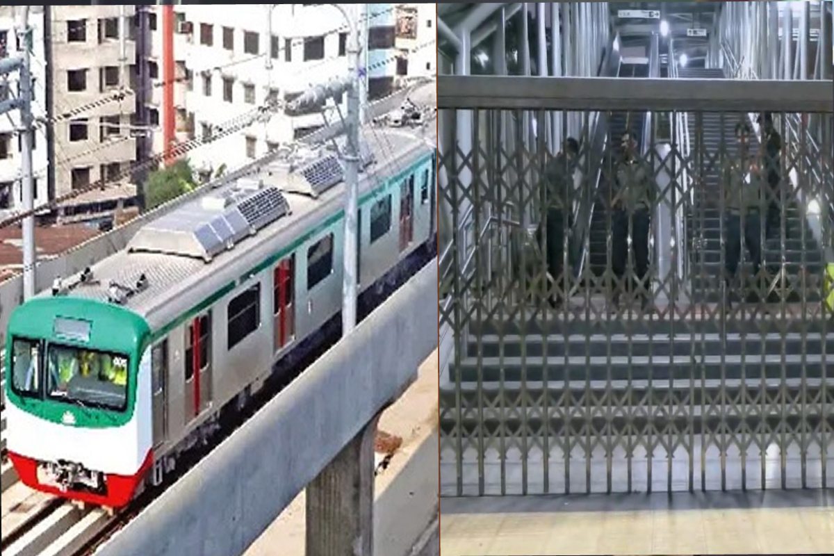 শুক্রবারে মেট্রোরেল বন্ধ, স্টেশনের গেটে তালা, যাত্রীদের ক্ষোভ