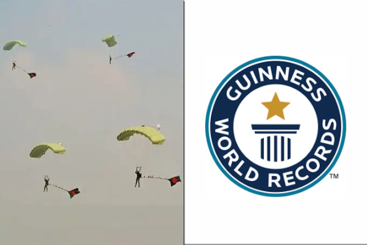 ৫৪ পতাকাসহ প্যারাট্রুপিংয়ে গিনেস ওয়ার্ল্ড রেকর্ড গড়ল বাংলাদেশ