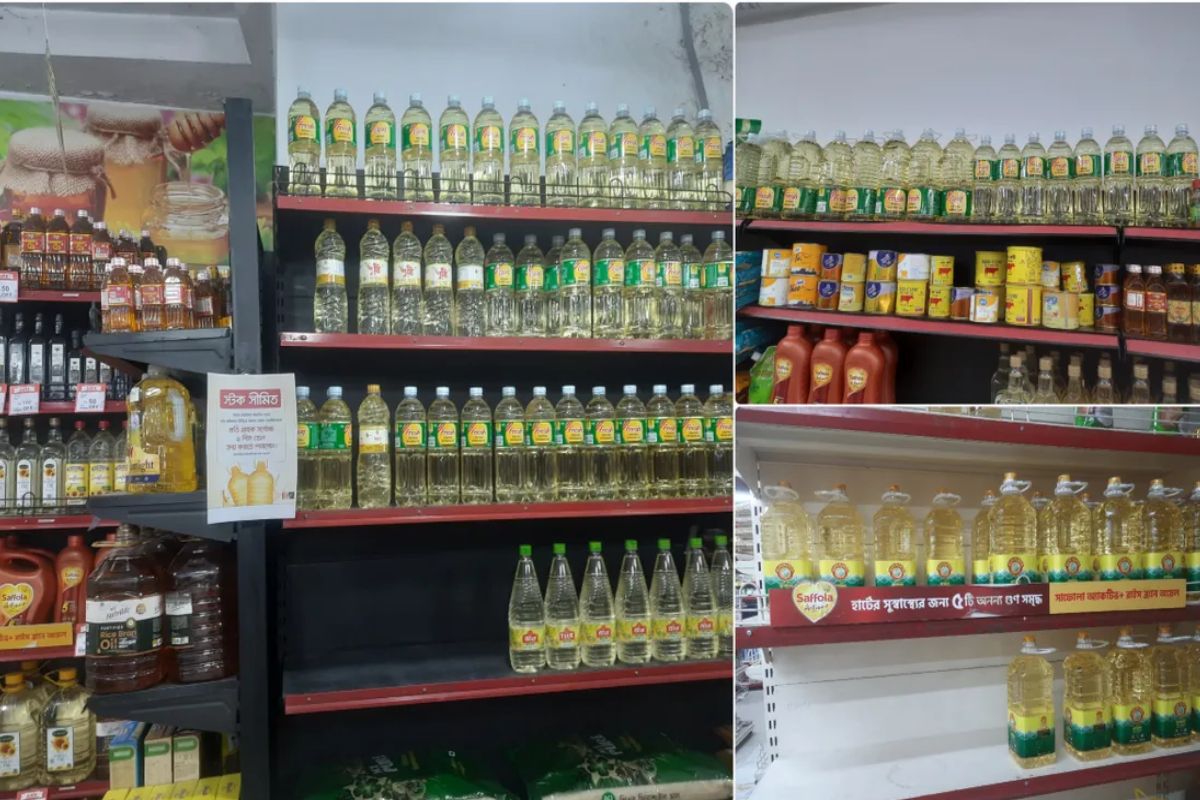 ভোজ্যতেলের বাজারে চরম অস্থিরতা, উধাও বোতলজাত তেল