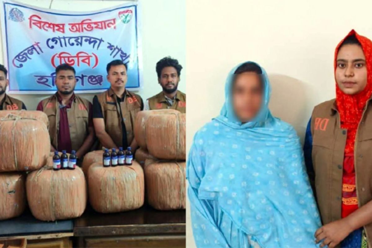 মাধবপুরে ১২৯ কেজি গাঁজা উদ্ধার, নারী আটক