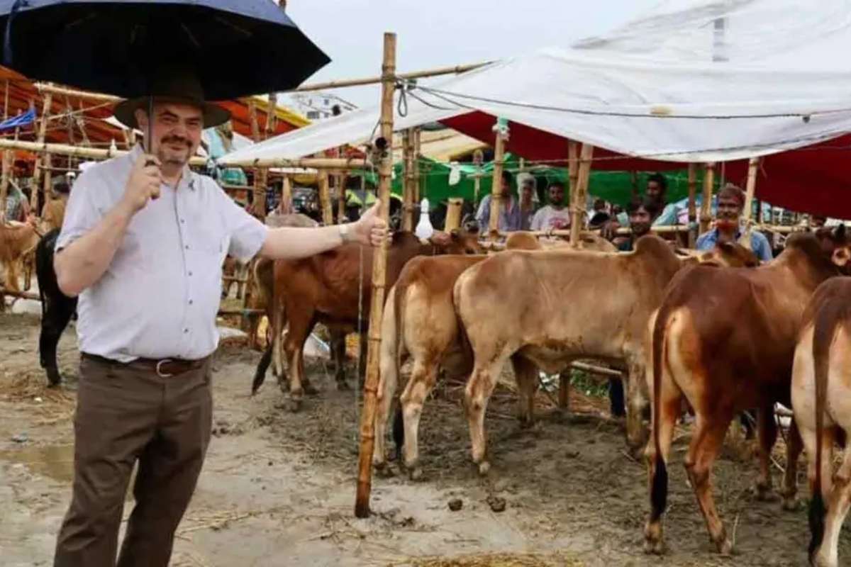 ঢাকার পশুর হাটে মার্কিন রাষ্ট্রদূত, জানালেন ঈদের শুভেচ্ছা