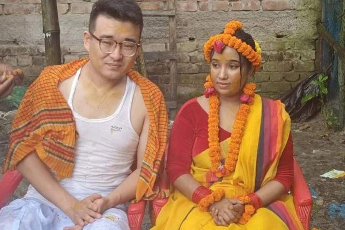 প্রেমের টানে চীন থেকে এসে বাংলাদেশি তরুণীকে বিয়ে