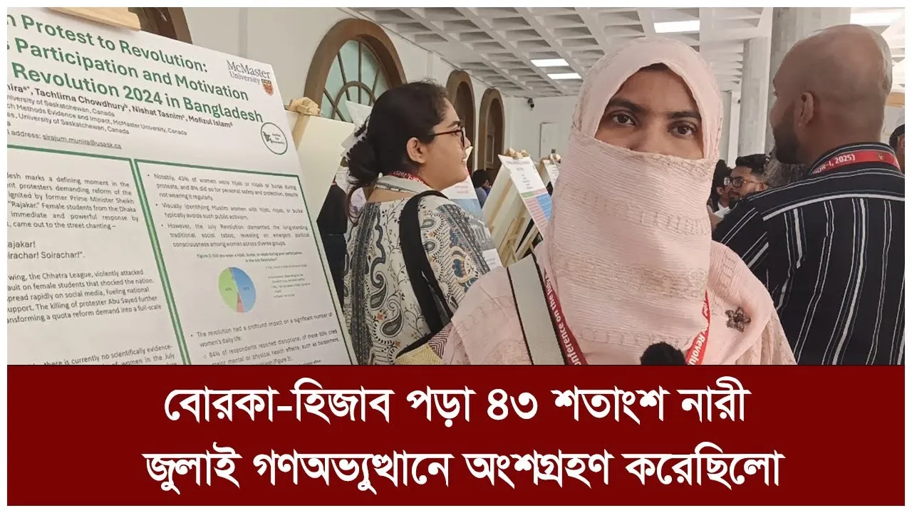 বোরকা-হিজাব পড়া ৪৩ শতাংশ নারী জুলাই...