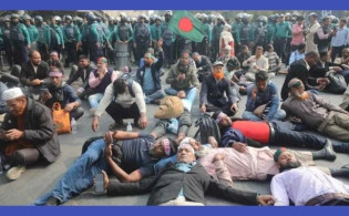 শাহবাগ ব্লকেডে সাবেক বিডিআর সদস্যরা