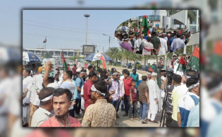 খালেদা জিয়ার আগমন ঘিরে বিমানবন্দরে নেতাকর্মীদের ঢল