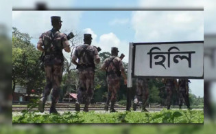 হিলি সীমান্তে বাড়তি সতর্কতায় বিজিবি