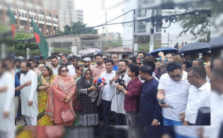 ইসির সামনে এনসিপির বিক্ষোভ, পাঁচ স্তরের নিরাপত্তা