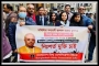 লন্ডনে মানববন্ধন করে চিন্ময় দাসের মুক্তি দাবি