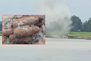 যমুনা নদী থেকে উদ্ধার হওয়া ১১টি মর্টার শেল ধ্বংস