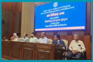 নগরভবনে সভায় ইশরাক, ব্যানারে লেখা ‘মাননীয় মেয়র’