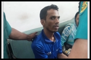 জনতার হাতে আটক ছাত্রলীগ নেতা কামাল