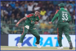 নিশাঙ্কা-মেন্ডিস জুটির ব্রেক থ্রু এনে দিলেন তানভীর