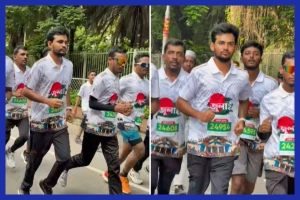 জুলাই স্মরণে ম্যারাথনে দৌড়ালেন উপদেষ্টা আসিফ মাহমুদ