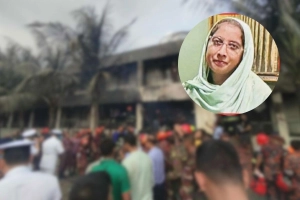 ২০ শিক্ষার্থীকে বাঁচিয়ে না ফেরার দেশে সেই শিক্ষিকা