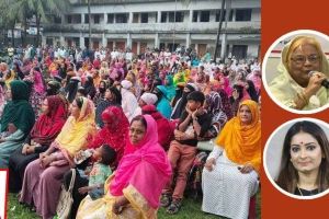 মাঠে নারীর শক্তি কাজে লাগিয়ে ধানের শীষ প্রচারণা