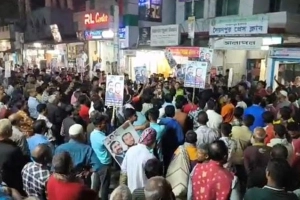 বিএনপির প্রার্থী পরিবর্তনের দাবিতে নীলফামারীতে বিক্ষোভ