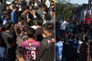 হাদি হ'ত্যার বিচার দাবিতে সায়েন্সল্যাব মোড়ে শিক্ষার্থীদের অবরোধ