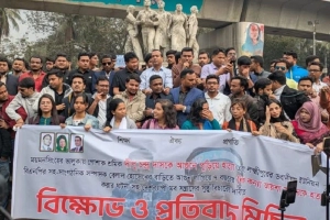 হত্যাকাণ্ড ও মব সন্ত্রাসের বিরুদ্ধে ঢাবি ছাত্রদলের বিক্ষোভ