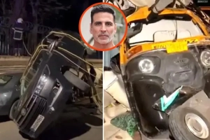 অক্ষয় কুমারের নিরাপত্তা বহরের সঙ্গে ভয়াবহ দুর্ঘটনা