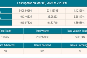 জ্বালানি সংকটের আতঙ্কে শেয়ারবাজারে বড় ধস