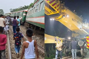 নীলসাগর এক্সপ্রেস লাইনচ্যুত: তদন্ত কমিটি গঠন, উদ্ধার কাজ চলছে