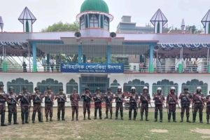 কড়া নিরাপত্তায় শোলাকিয়া ঈদগাহ মাঠ, ৫ প্লাটুন বিজিবি মোতায়েন