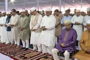 জাতীয় ঈদগাহে রাষ্ট্রপতি ও প্রধানমন্ত্রীর ঈদের নামাজ আদায়