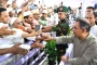 নামাজ শেষে মুসল্লিদের সঙ্গে ঈদের শুভেচ্ছা বিনিময় প্রধানমন্ত্রীর