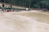 পাহাড়ি ঢলে মানুষসহ ভেসে গেল চেল্লাখালীর সেতু