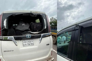 ফের এনসিপির গাড়িবহরে হামলা